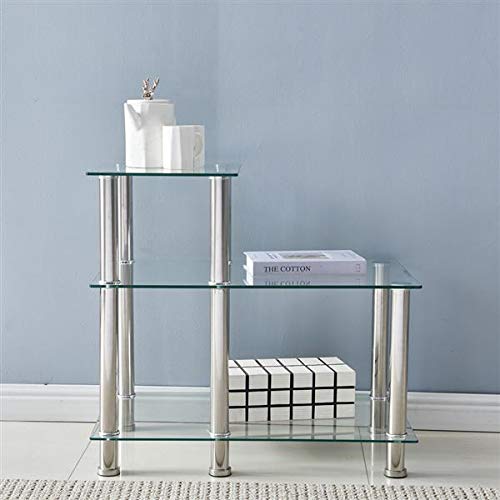 66x40x61cm Modern Entryway Table with Glass Shelf - Elegant Console Table for Hallway, Living Room & Sofa - Perfect for Small Spaces, Home Decor & Entry Organization