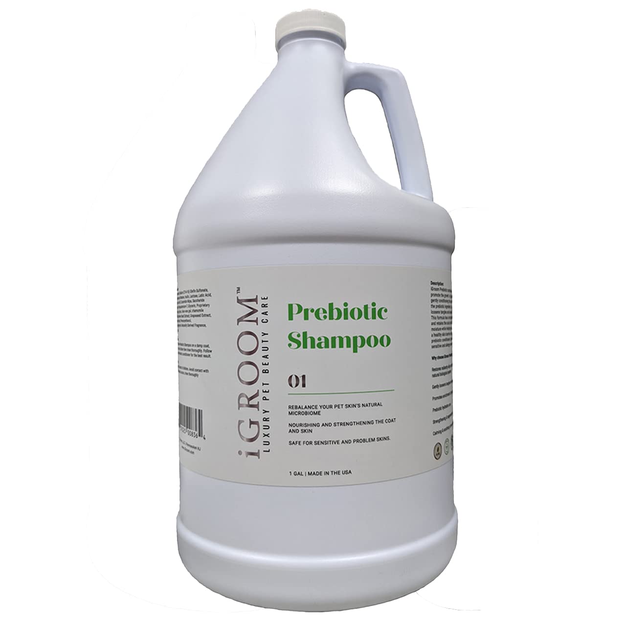 iGroom Prebiotic Dog Shampoo for Healthy Skin & Coat | USA-Made Luxury Pet Grooming Shampoo | Promotes Beneficial Bacteria Growth & Natural Moisture Balance | Ideal for Bathing, Grooming & Allergy Relief (1 Gallon)