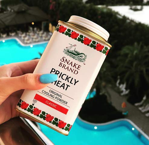 SNAKE BRAND Prickly Heat Cooling Body Powder 140g - Classic Talcum Powder for Hot Weather & Sweat Relief (Pack of 2) | Perfect for Summer, Gym & Outdoor Activities