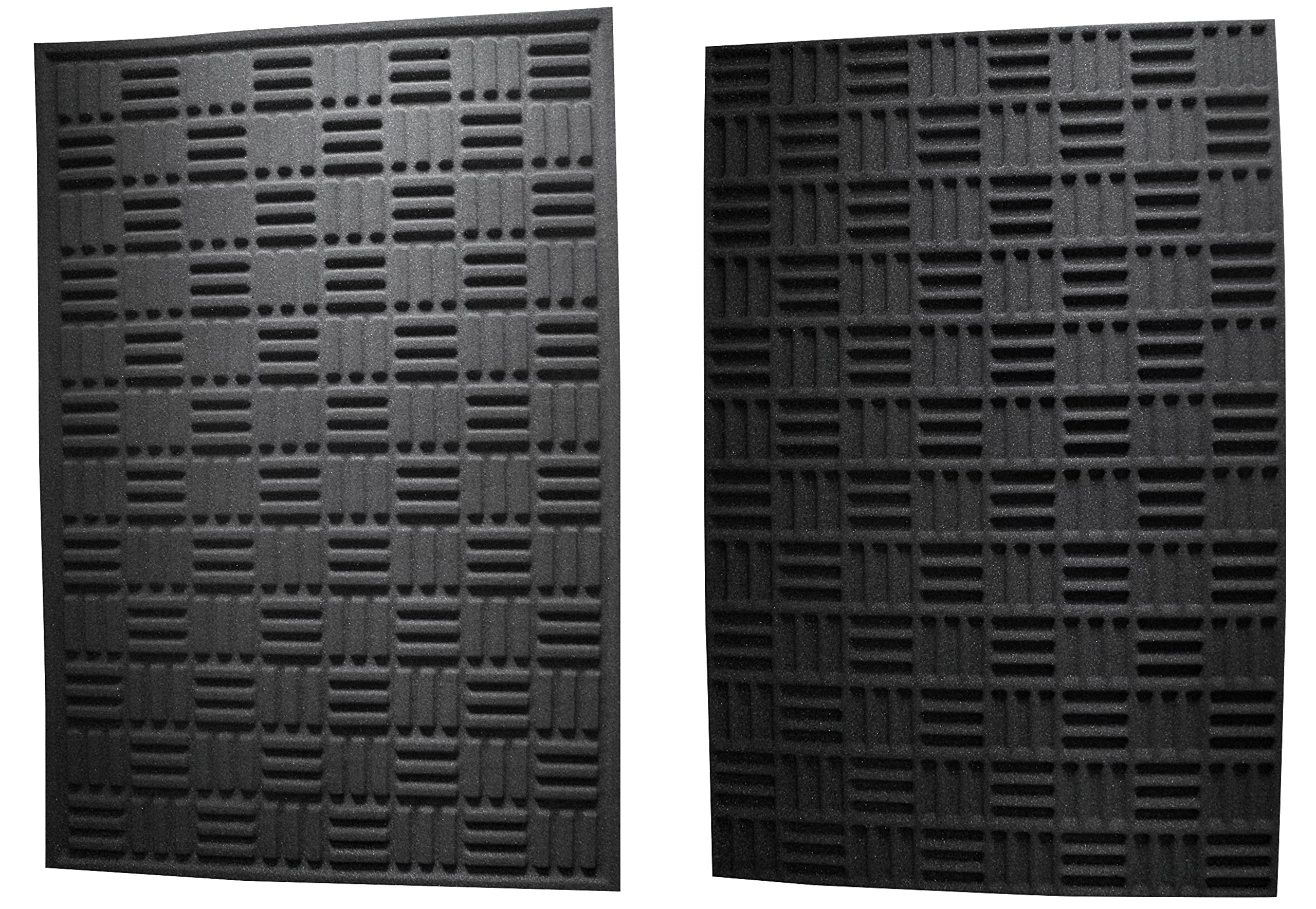 Soundproofing Acoustic Foam Wall Panels - Grid Style Sound Absorbing Foam Set for Noise Reduction & Echo Control (2-Pack) - Perfect for Home Studios, Podcast Rooms & Office Soundproofing