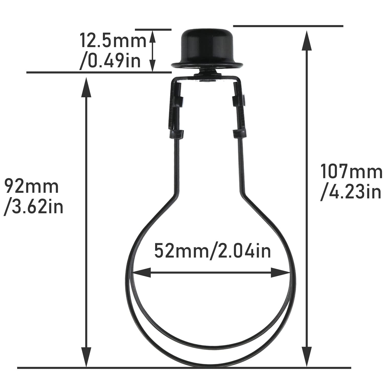 4PCS Black Clip-On Lamp Shades - Round Light Bulb Covers for DIY Lighting Projects - Perfect for Bedroom, Living Room, and Home Decor