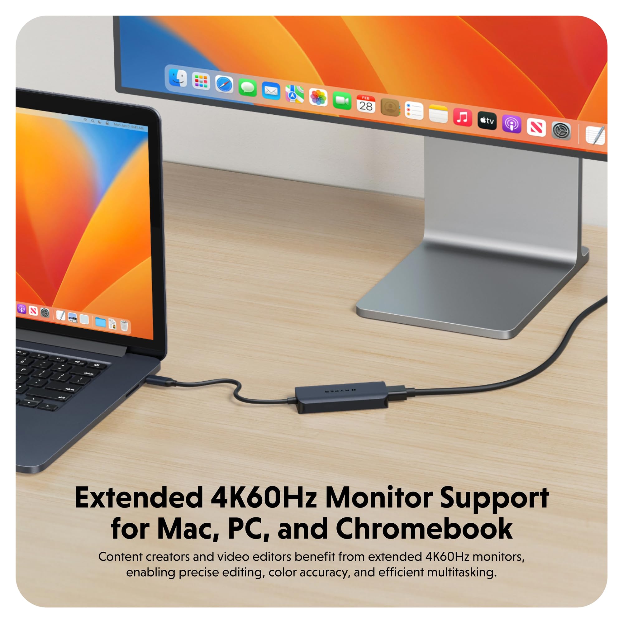 HyperDrive Next 4-Port USB C Hub for MacBook, Windows PC & Chromebook - 4K 60Hz HDMI, 2x USB-A 3.0, 10Gbps USB-C Data Port, 100W Power Delivery - Perfect for Home Office, Remote Work & Multi-Monitor Setup