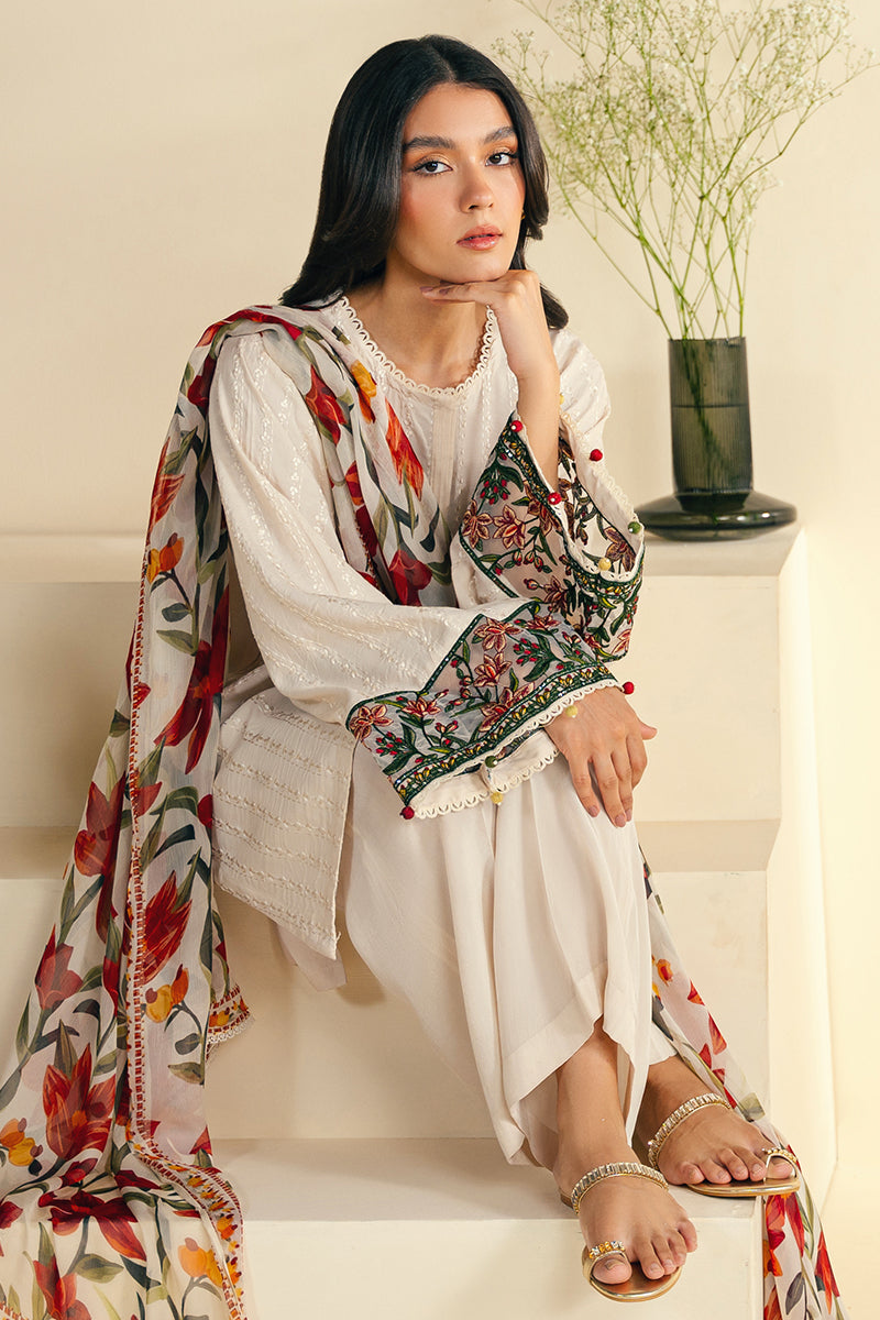Lustrous Petal 2-Piece Set (Shirt & Dupatta) - Elegant Indian Ethnic Wear for Women, Perfect for Weddings, Festivals & Special Occasions