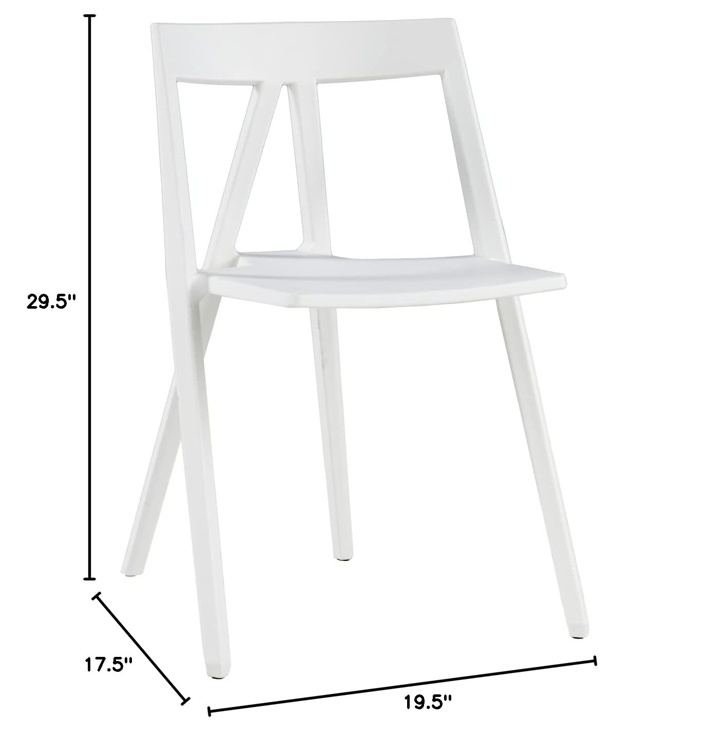 Premium Commercial Seating - Milan Armless White Chairs for Office, Restaurant & Waiting Room - Stackable Modern Dining Chairs for Business & Home Use