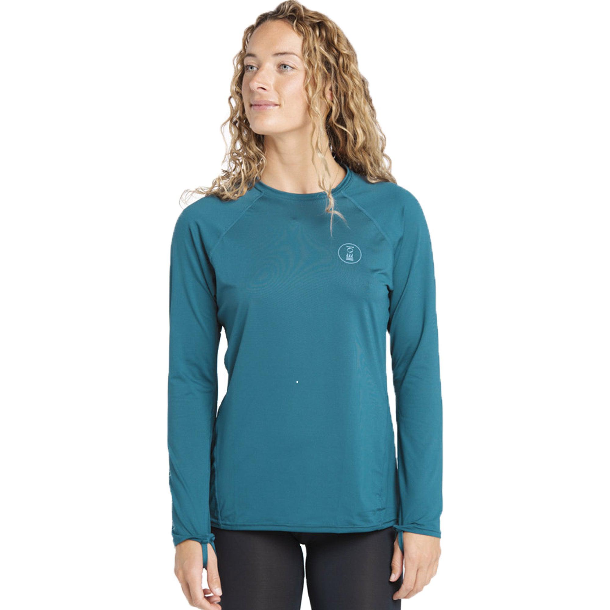 Fourth Element Women's Eco-Friendly Loose Fit Hydro T-Shirt - Sustainable Ocean Depths Print - Perfect for Surfing, Diving & Beach Activities
