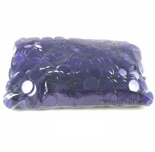 Purple Plastic Sorting Chips 19mm 1000pcs for Math Games & Counting