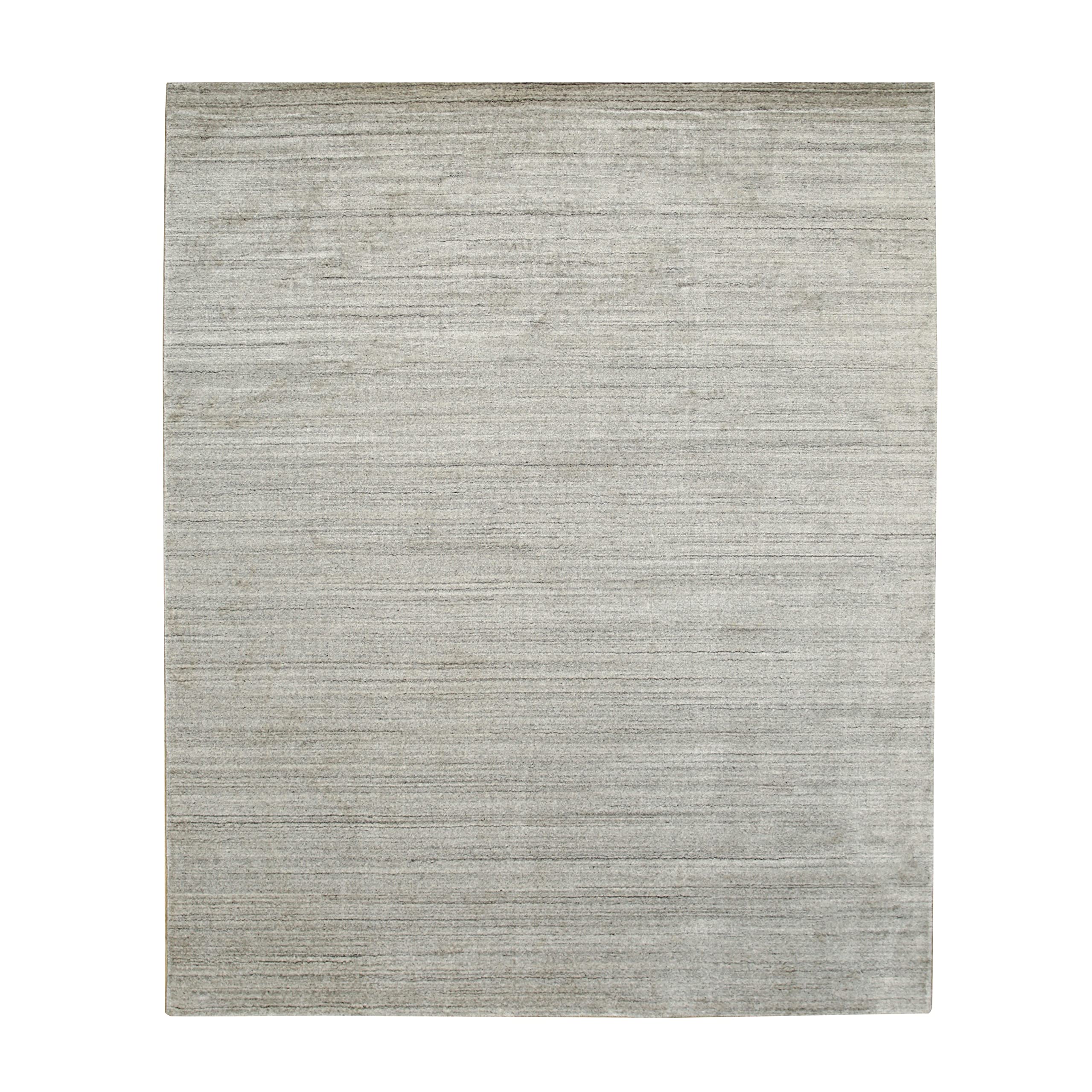 Handmade Wool & Viscose Urban Area Rug 8x10 Feet - Soft Beige Bohemian Style Rug for Living Room, Bedroom & Office Decor | EORC OCU165BG8X10