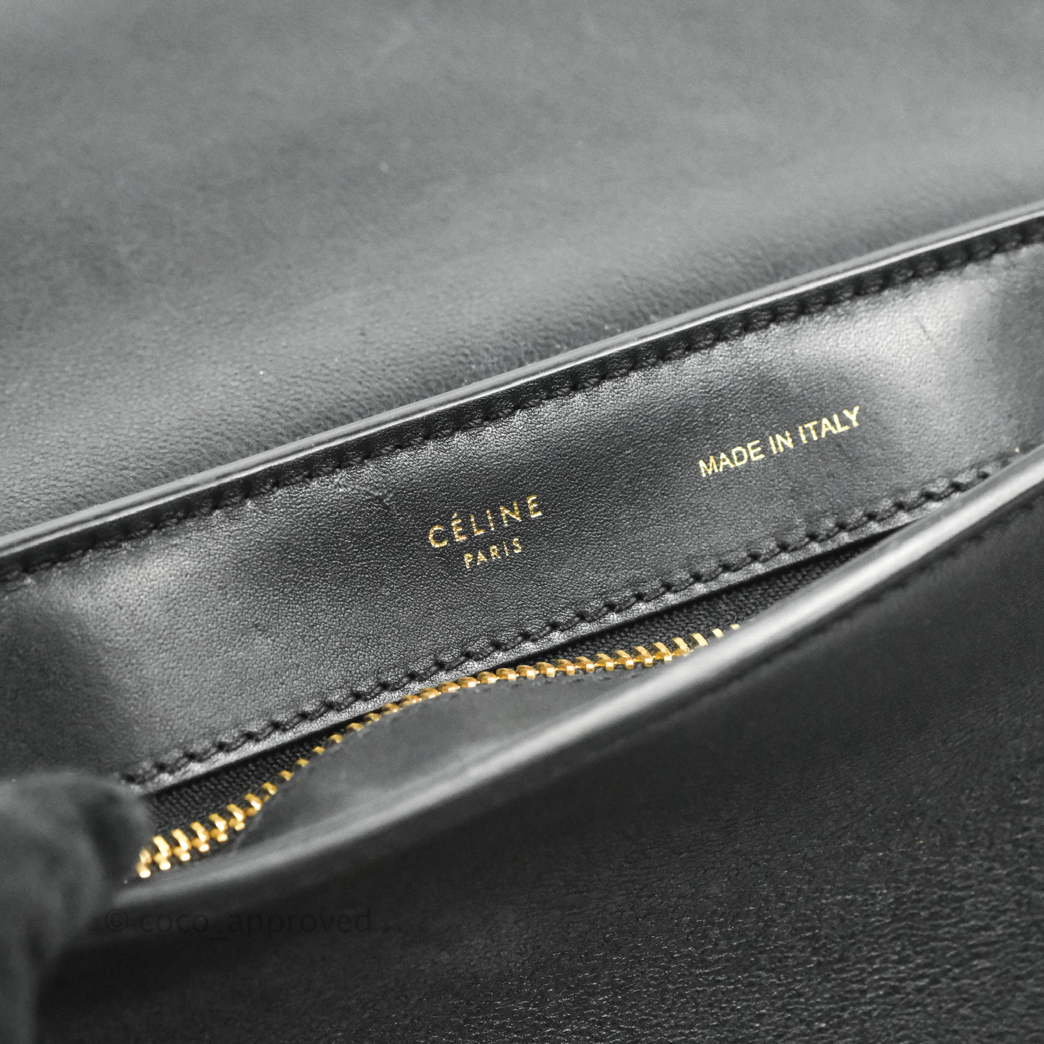 Celine Small Sleek Calfskin Tri-Color Trapeze Bag in Ivory, Black & Raffia - Perfect for Work, Travel & Everyday Elegance