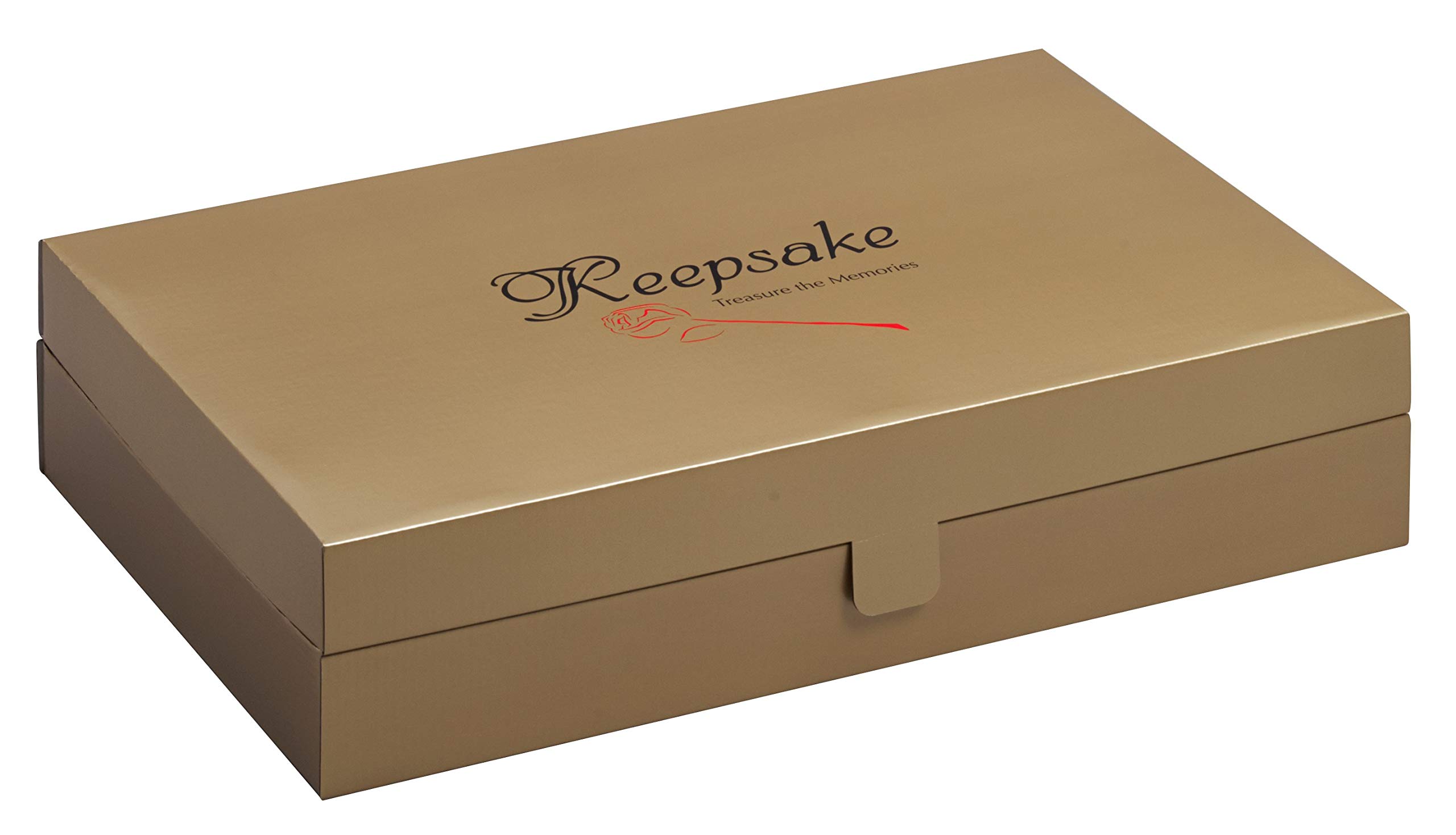 Foster-Stephens Large Gold Wedding Dress Preservation Kit | Elegant Wedding Gown Storage Box with Acid-Free Materials | Perfect for Protecting Quilts, Dresses & Family Heirlooms | Ideal for Bridal Closet Organization & Long-Term Garment Preservation | Gold, Large Size
