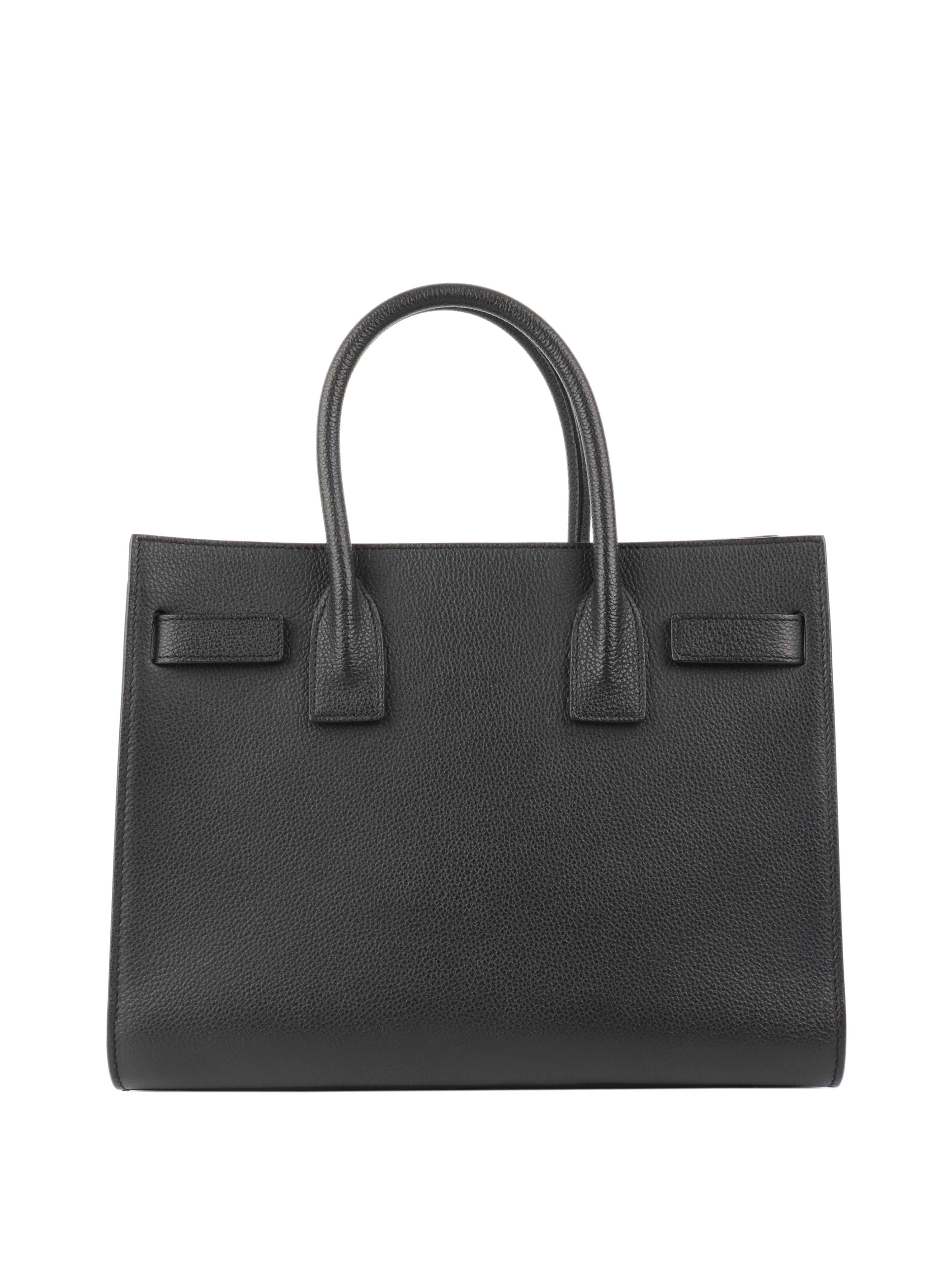 Saint Laurent Black Nano Sac De Jour Handbag - Luxury Leather Tote Bag for Women | Perfect for Work, Travel & Everyday Use