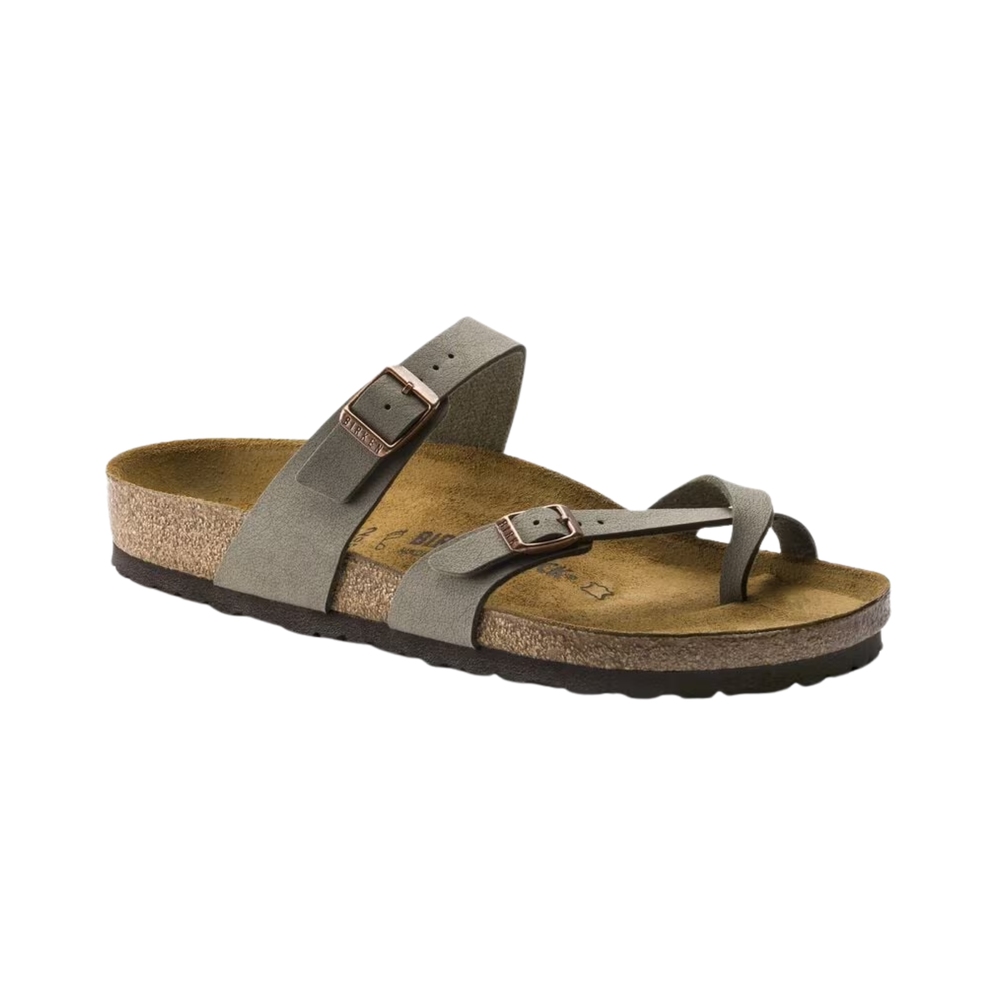 Women's Mayari Birkenstock Sandals (Birkibuc) - Stone Color - Comfortable & Stylish for Summer, Beach, and Casual Wear