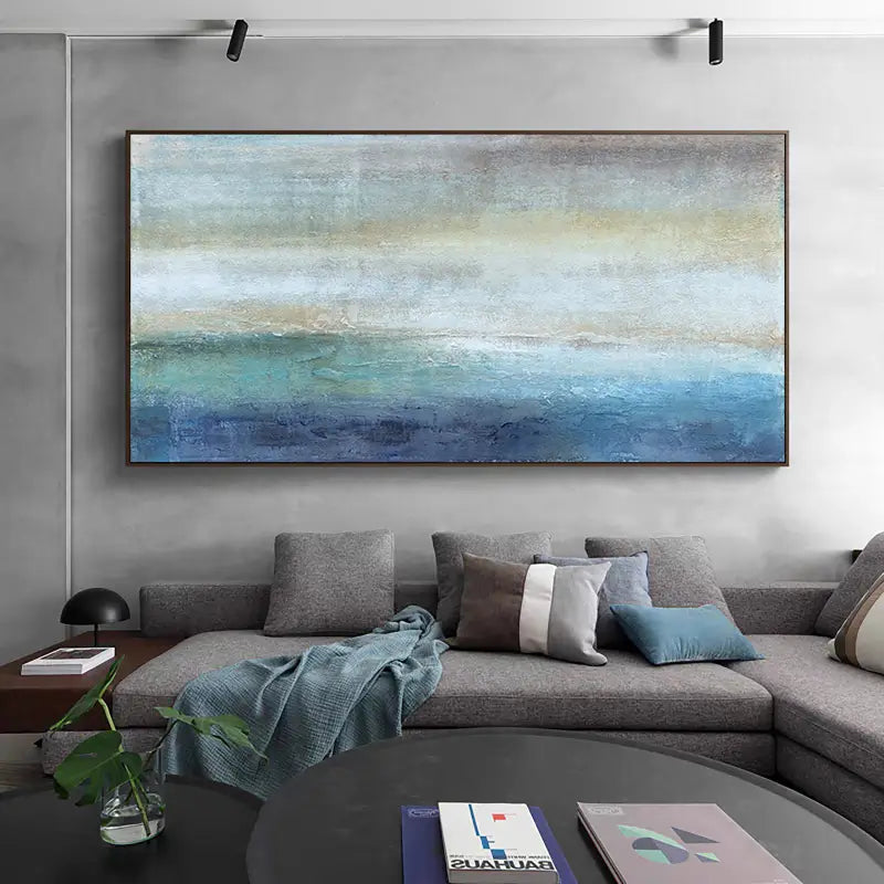 Ocean and Sky Painting #OS 024 - Handmade Seascape Wall Art for Home Decor, Office, or Gift - Perfect for Living Room, Bedroom & Coastal Themed Spaces