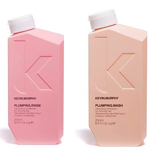 Kevin Murphy Plumping Wash & Rinse Duo Set for Thinning Hair - 8.4 oz Volumizing Shampoo & Conditioner | Boost Hair Volume & Thickness | Perfect for Fine, Flat or Thinning Hair