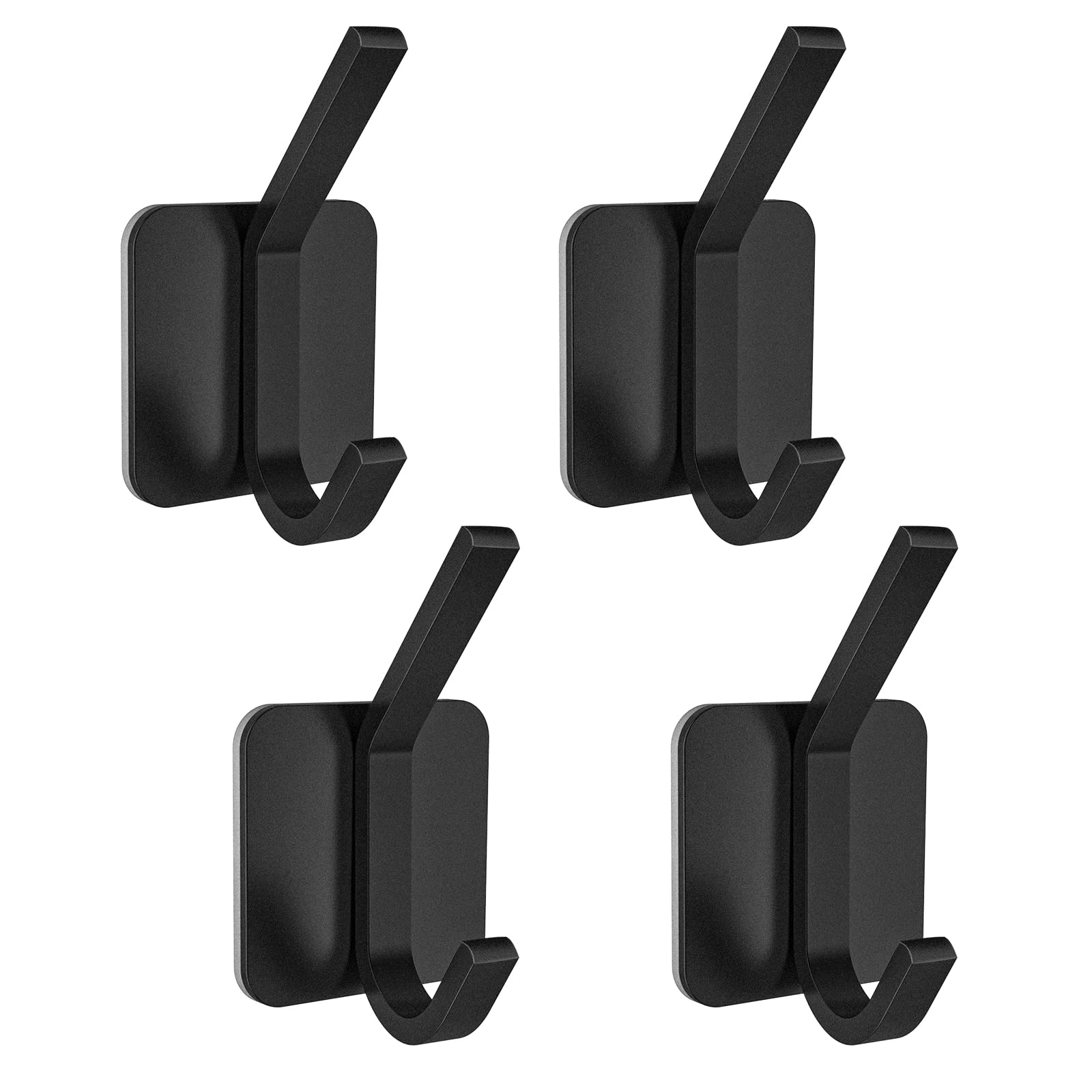 12 Pack Heavy Duty Adhesive Wall Hooks - Waterproof Aluminum Sticky Hooks for Bathroom, Bedroom, Kitchen, Office - Holds Towels, Robes, Coats, Keys & Handbags - Perfect for Home, Hallway & Entrance Organization