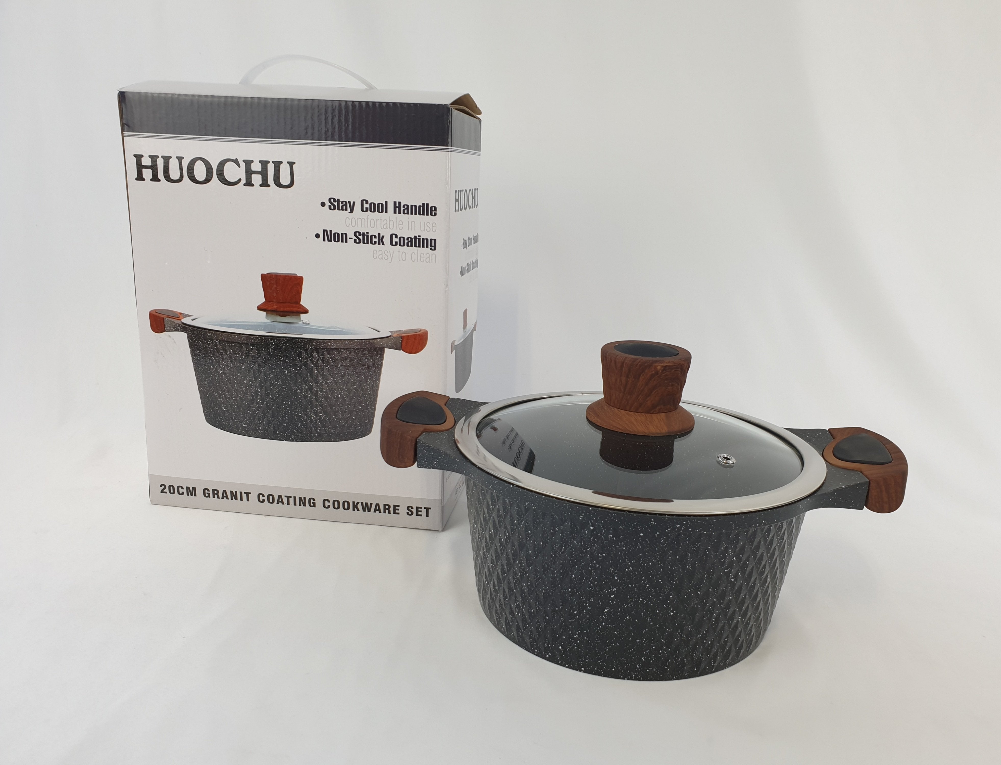 20CM Granite Flower Pots - Set of 10 - Durable Stone Planters for Indoor/Outdoor Gardens, Succulents & Home Decor