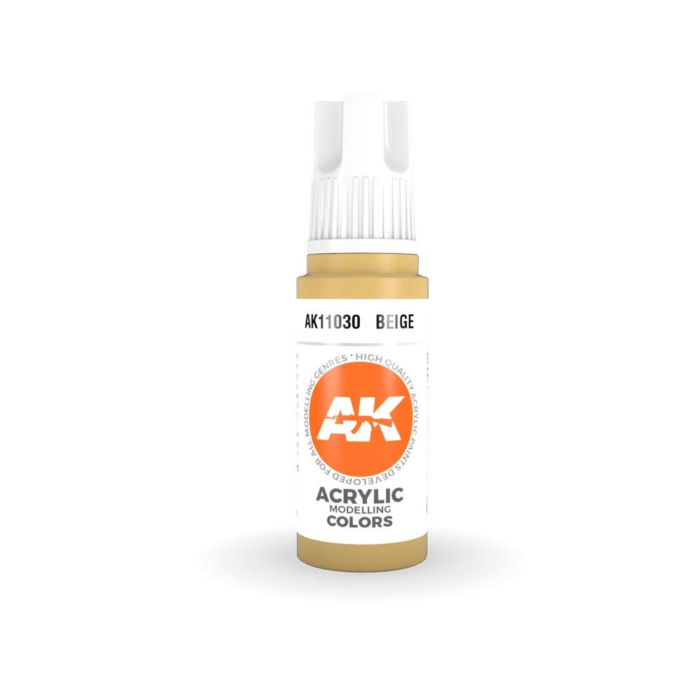 AK Interactive AK11030 Beige Acrylic Paint 17ml (3rd Generation) - Premium Model Paint for Miniatures, Military Models & Dioramas - Perfect for Scale Modeling, Wargaming & Hobby Projects