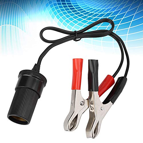12V Car Lighter Adapter with Battery Clip - Travel & Camping Use