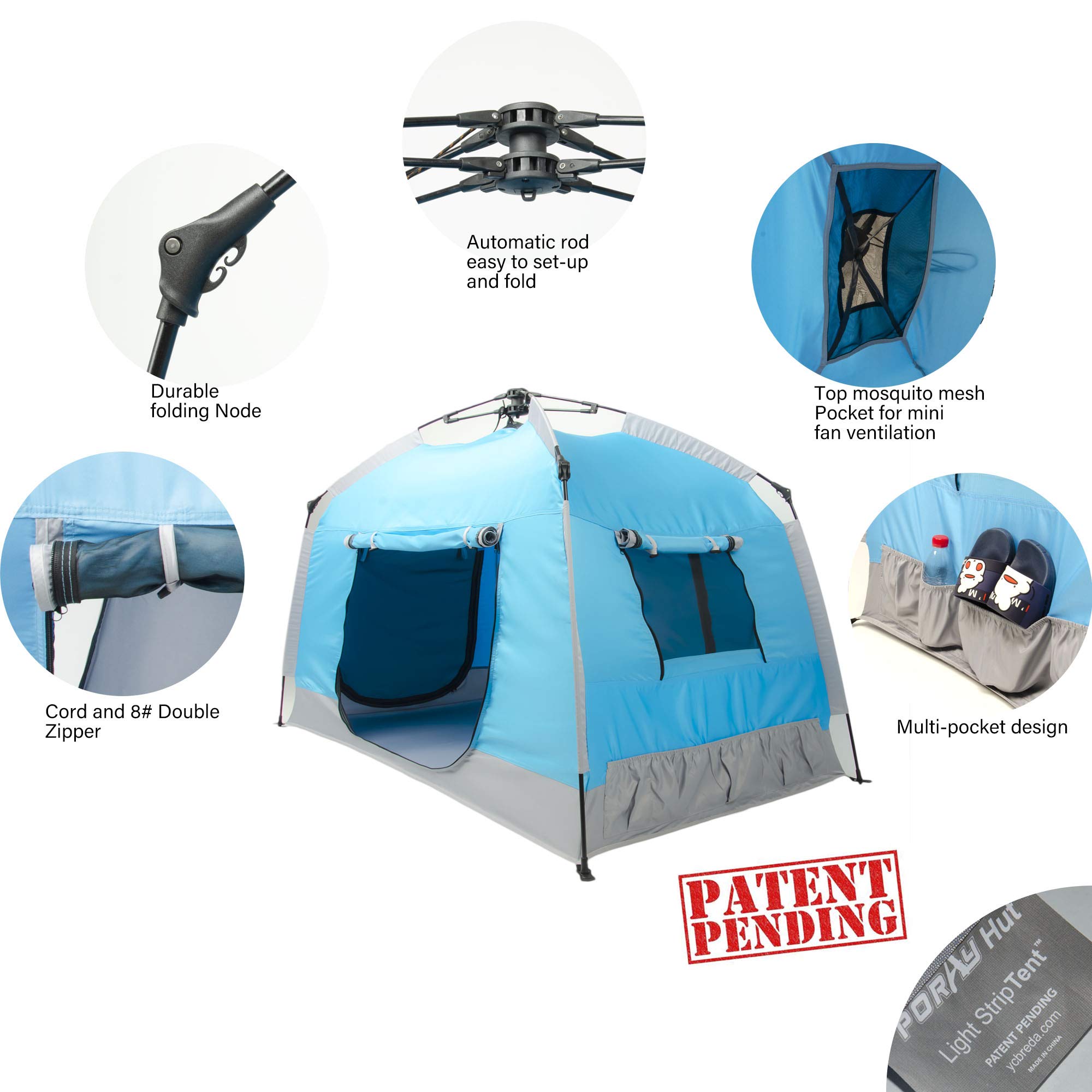 Easy Setup Kids Playhouse with LED Lights & 3 Large Openings - Portable Children's Play Tent for Indoor & Outdoor Use - Includes Carry Bag - Perfect for Toddlers' Birthday Gifts & Playtime Adventures