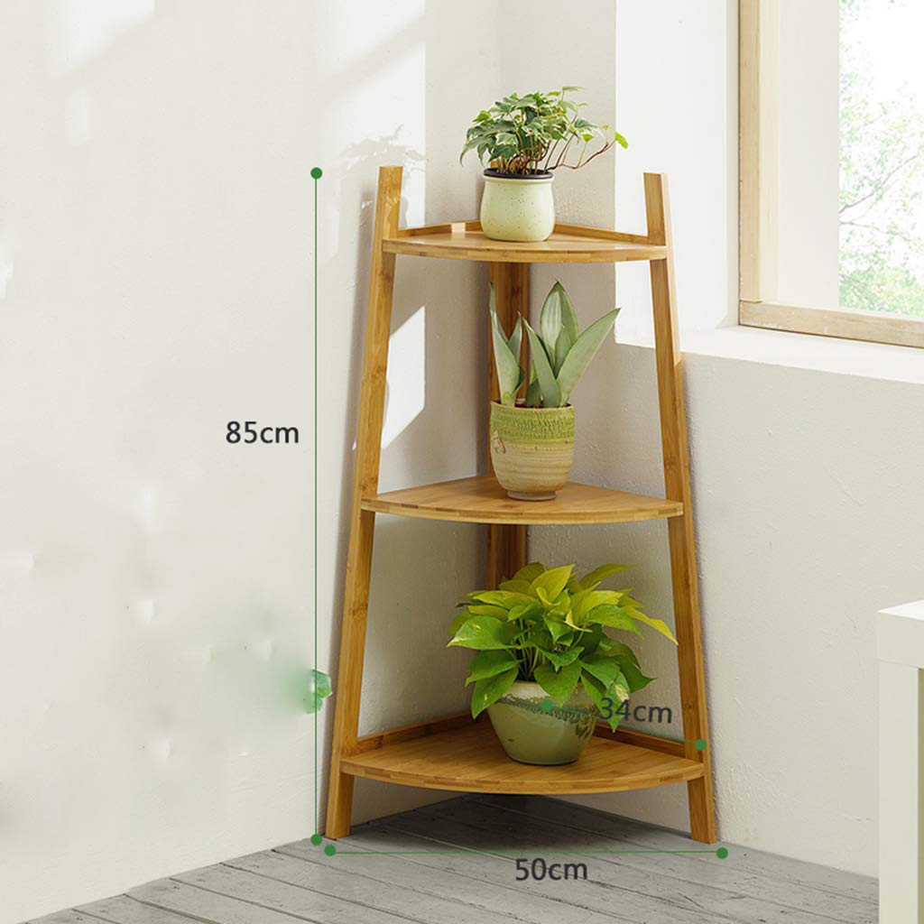 3-Tier Bamboo Plant Stand Shelf - Modern Flower Pot Holder & Storage Rack for Indoor Plants, Succulents, Home Decor - Perfect for Living Room, Balcony & Garden Display