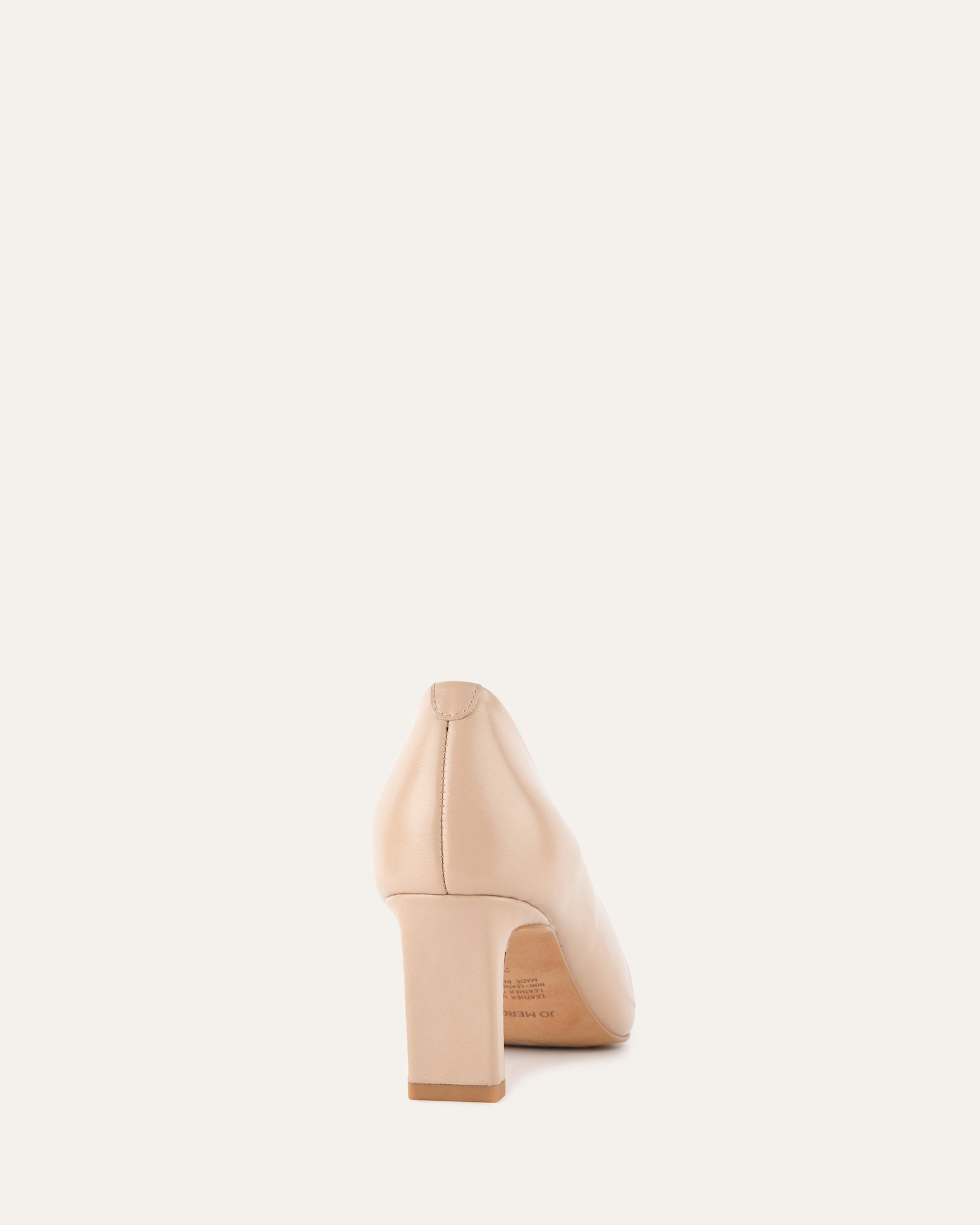 JULIE Women's Mid Heels Blush Leather Pumps - Elegant Dress Shoes for Work, Party & Wedding