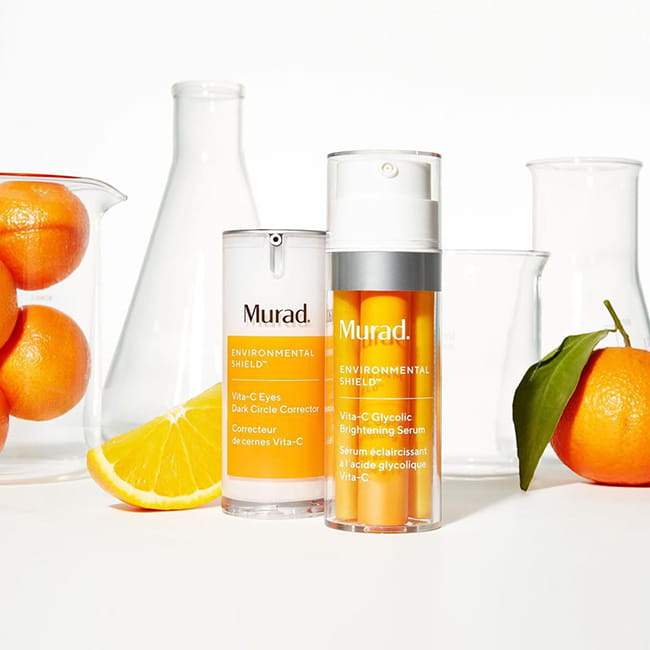 Murad Environmental Shield Vita-C Glycolic Brightening Serum - Vitamin C Face Serum for Dark Spots & Dull Skin - Brightening & Exfoliating Treatment for Glowing Skin - Perfect for Morning Skincare Routine & Anti-Aging Regimen