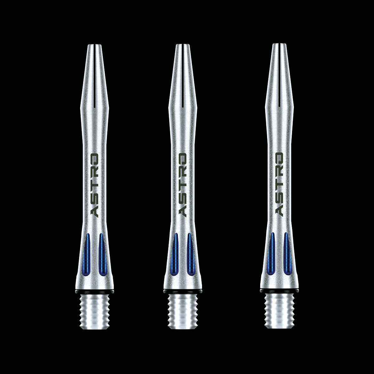 WINMAU Astro Blue Aluminum Shafts - Professional Dart Shafts for Steel Tip Darts | Perfect for Tournaments, Bars & Home Practice | Durable & Lightweight Design