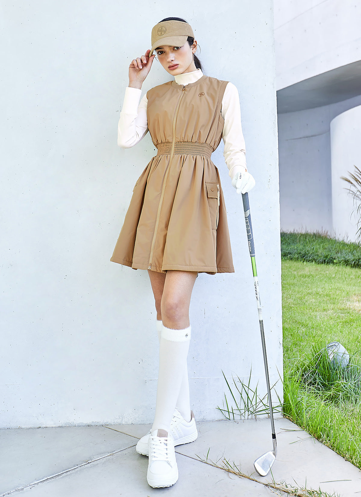 Stylish Big Pocket Padded Zip Up Dress for Women - Comfortable & Trendy Casual Wear for Office, Date Night & Everyday Outfits