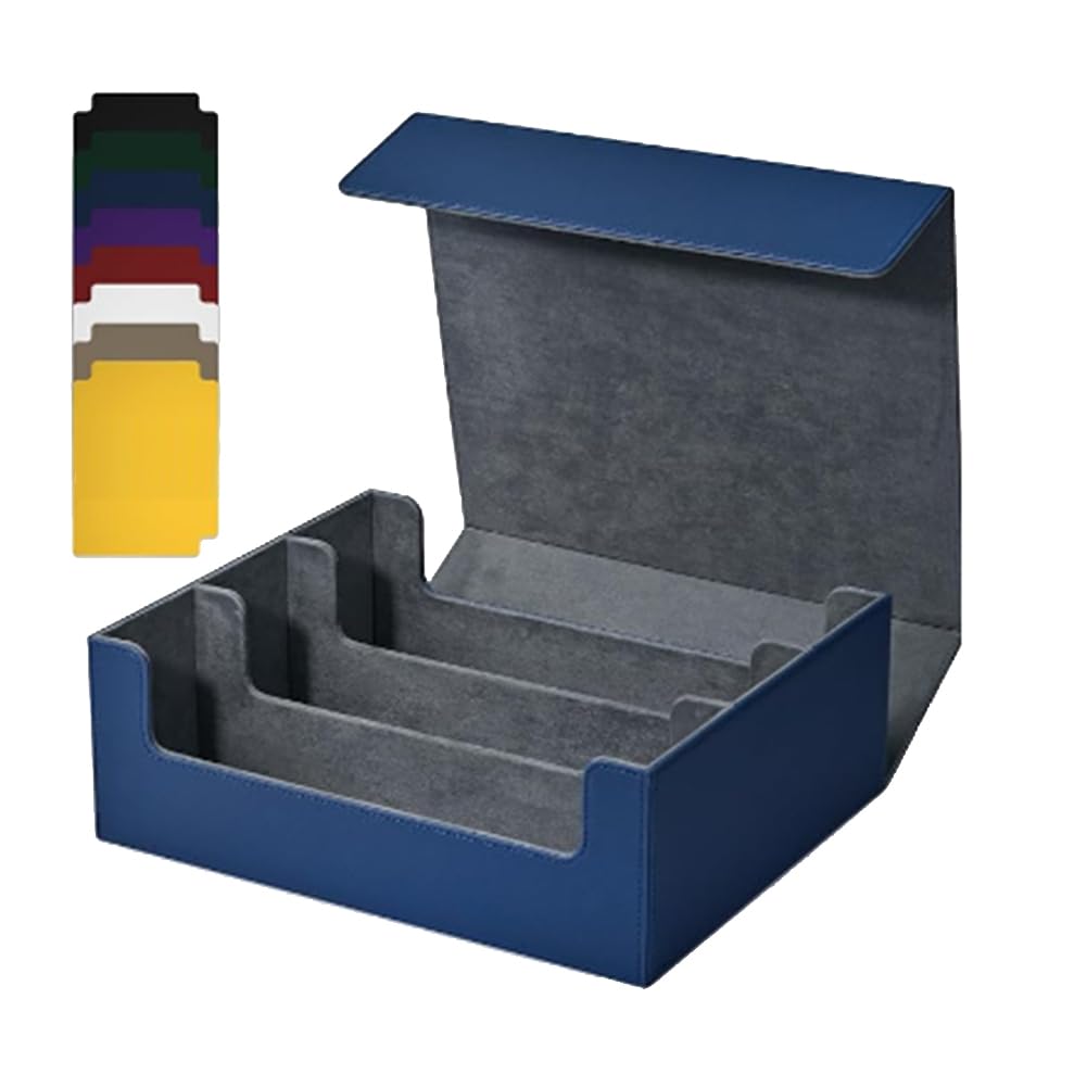 Premium Rumoe Magnetic Trading Card Storage Box - Secure Deck Case with Magnetic Closure for Collectible Game Cards (Blue) - Perfect for MTG, Pokemon & Yu-Gi-Oh Card Organization & Protection