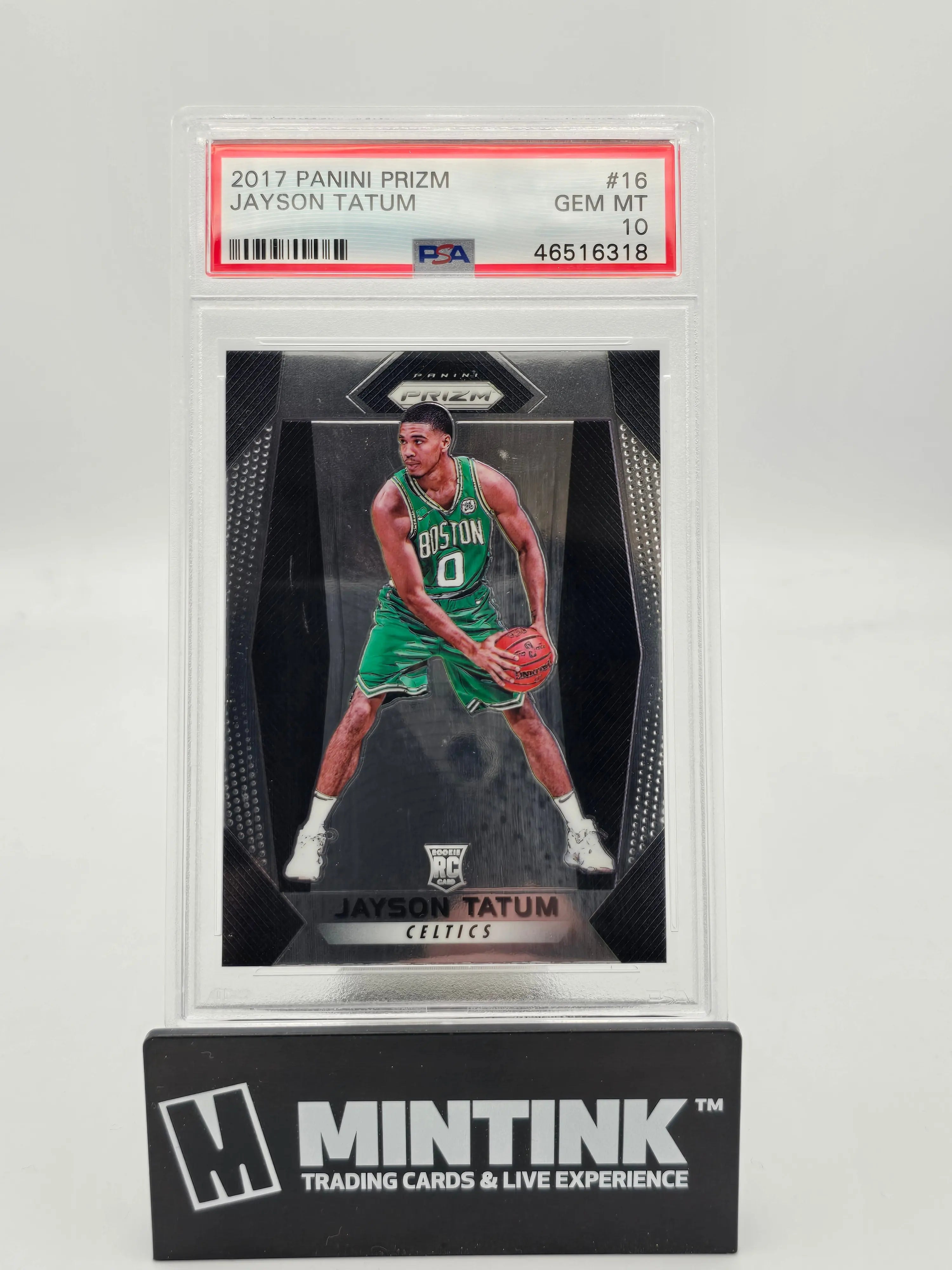 2017 Panini Prizm Jayson Tatum Rookie Card PSA 10 Gem Mint - Perfect for Basketball Card Collectors & Celtics Fans Display