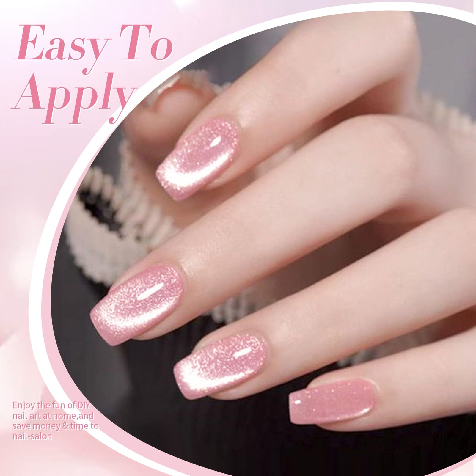 Pink Cat Magnetic Gel Polish MY40 Myrtle 15ml - Long Lasting Nail Polish for Salon & Home Manicure - Perfect for Parties, Weddings & Special Occasions
