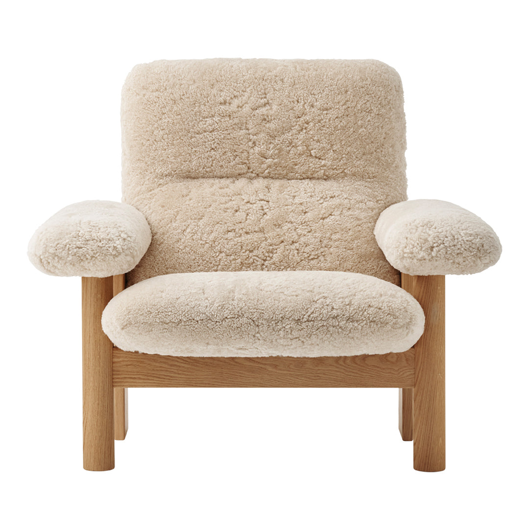 Brasilia Lounge Chair - Mid Century Modern Accent Chair for Living Room, Bedroom & Office - Comfortable Upholstered Armchair with Wooden Legs - Perfect for Relaxing, Reading & Decor