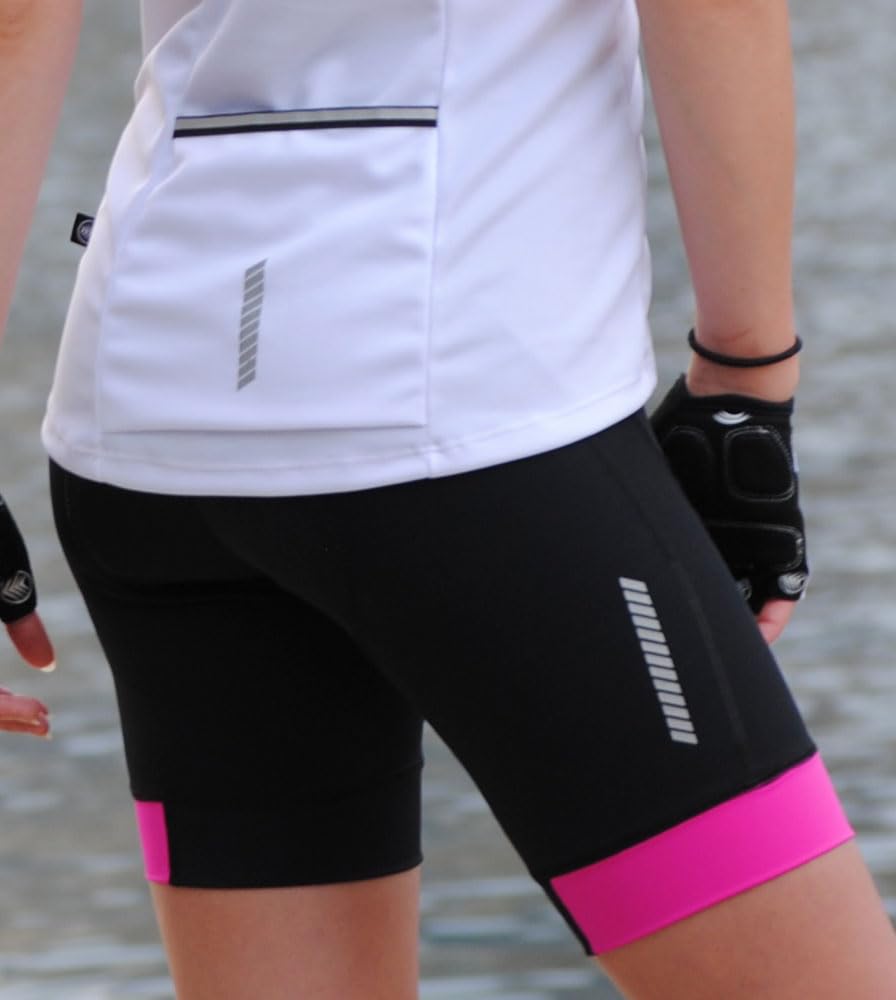 Women's Elite Padded Cycling Shorts - Premium Long Distance Biking Shorts for Comfort & Performance | Made in USA | Perfect for Road Cycling, Spinning Classes & Outdoor Adventures