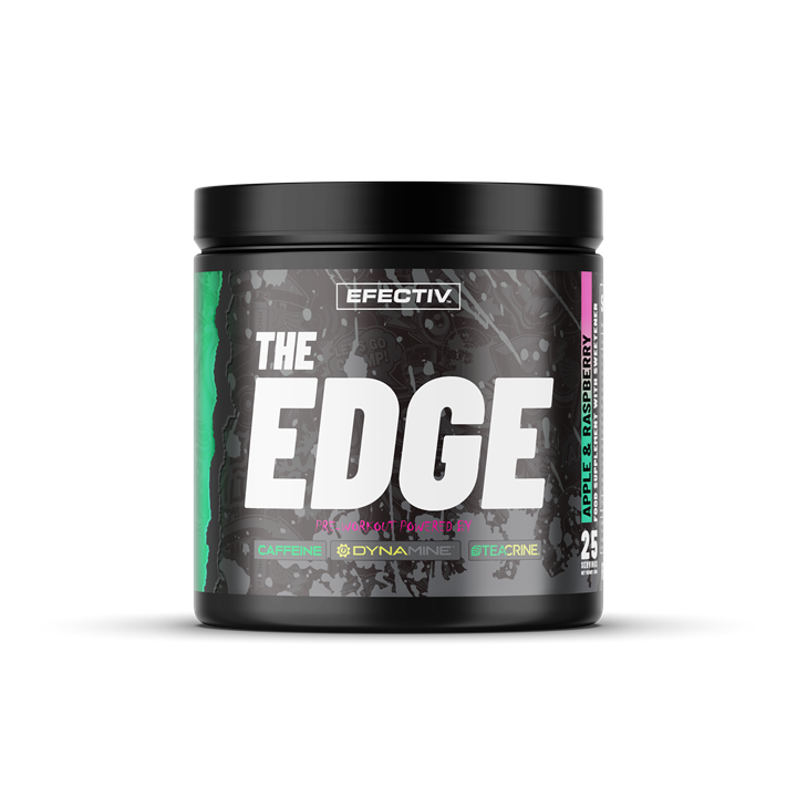 Efectiv Nutrition The Edge Pre Workout Powder 300g - Apple & Raspberry Flavor | Energy Booster for Gym & Fitness Training | Supports Muscle Performance & Endurance