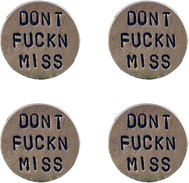 Funny Golf Ball Marker - Humorous Novelty Golf Accessories with Hilarious Sayings - 'DON'T F**KIN MISS' Golf Ball Marker & Hat Clip - Unique Golf Gag Gifts for Men & Women Golfers - Perfect for Golf Tournaments, Birthday Gifts & Golf Course Fun