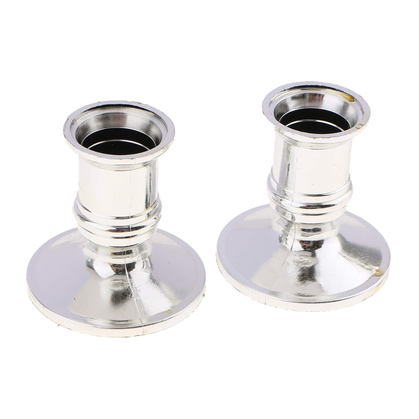 2-Pack Silver Plated Candle Holders - Elegant Votive & Tea Light Holders for Wedding, Christmas Party Decorations - Perfect for Table Centerpieces, Home Decor, and Holiday Celebrations (Silver)