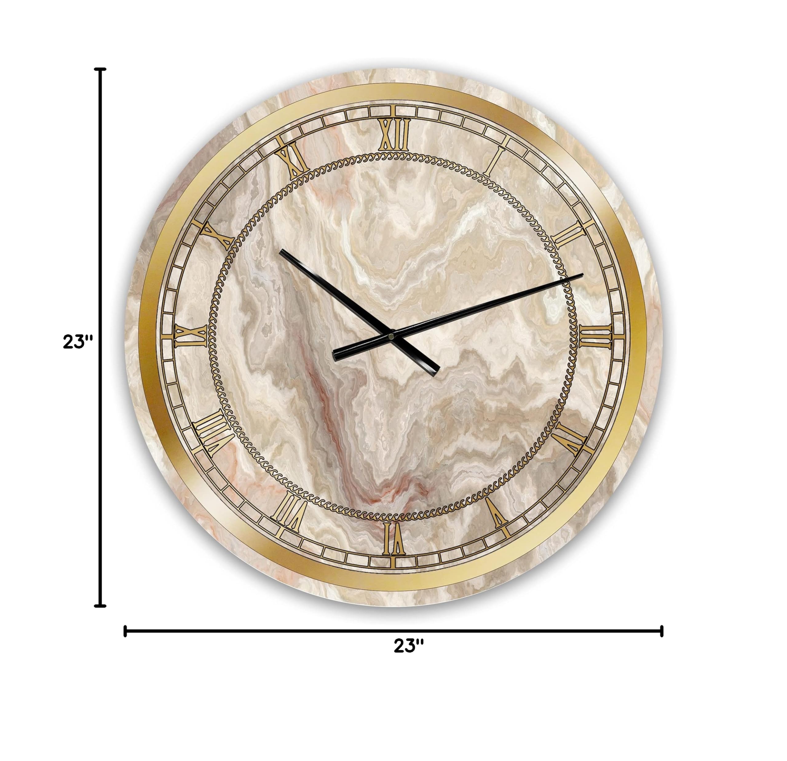 DesignQ White Onyx Natural Marble Wall Clock - Elegant Home Decor for Bedroom, Bathroom, Office & Living Room | Perfect Gift for Housewarming & Interior Design