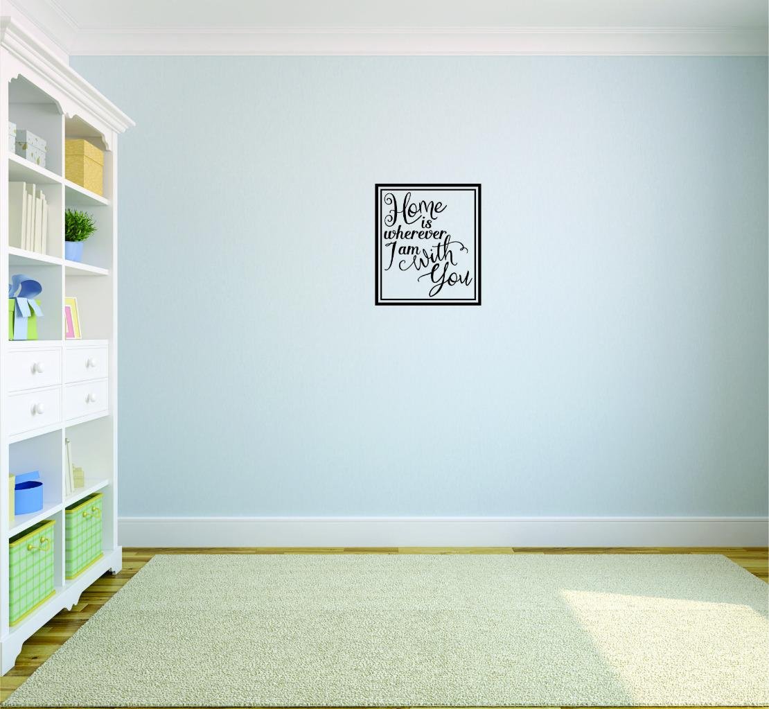 Unique Home Wall Decals - 'Home is Wherever I Am with You' Vinyl Stickers for Bedroom, Living Room & Nursery Decor - 16x24 inches - Perfect for Home, Office & Dorm Room Wall Art