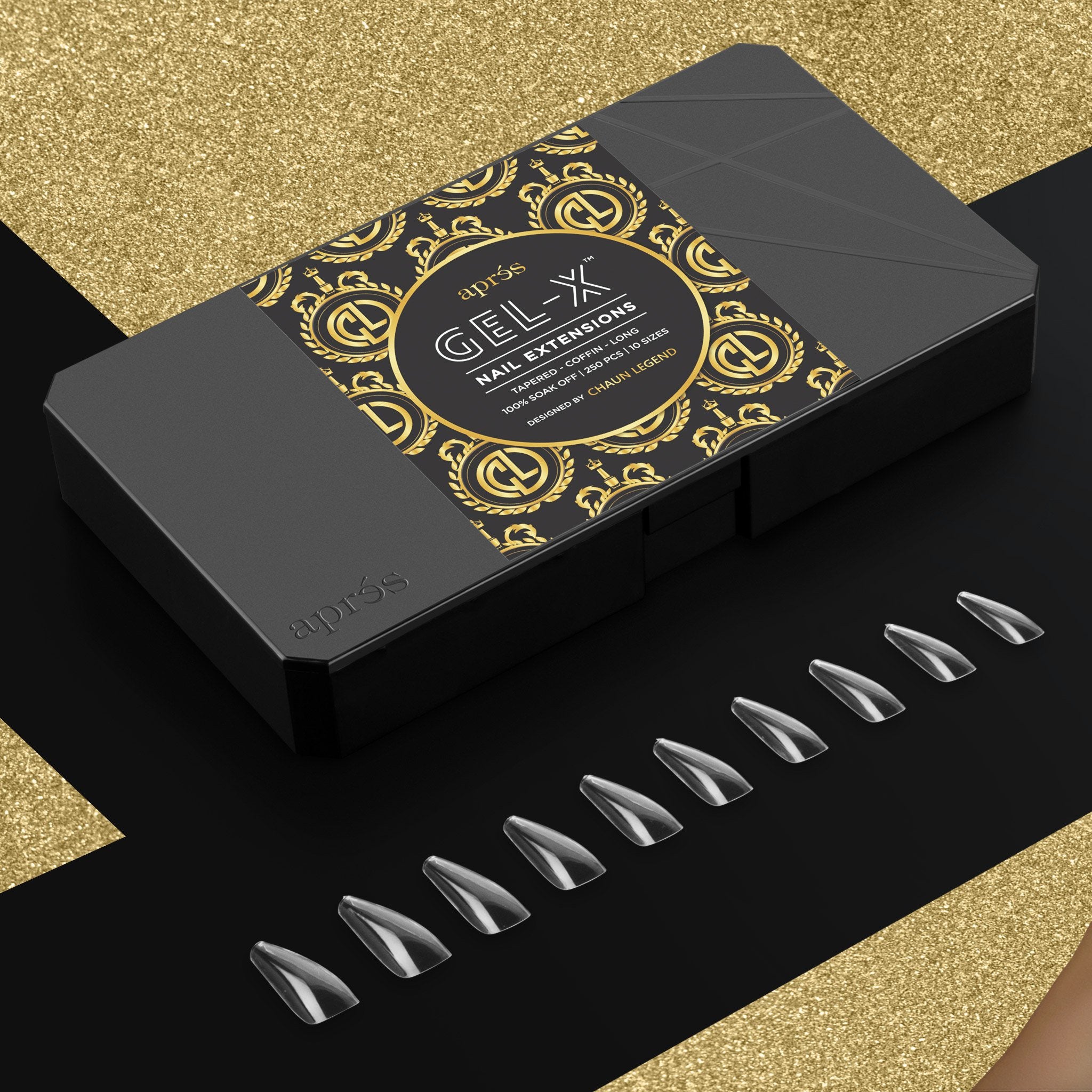 Apres Gel X Nail Extension System - Chaun Legend 250 Tips for Long-Lasting Acrylic Nails | Perfect for Salon, Home Manicures & Nail Art Designs