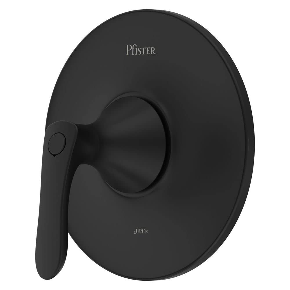 Pfister Weller 1-Handle Tub & Shower Valve Trim Kit - Matte Black Finish (R891WRB) - Valve Not Included - Perfect for Bathroom Renovations & Modern Home Upgrades