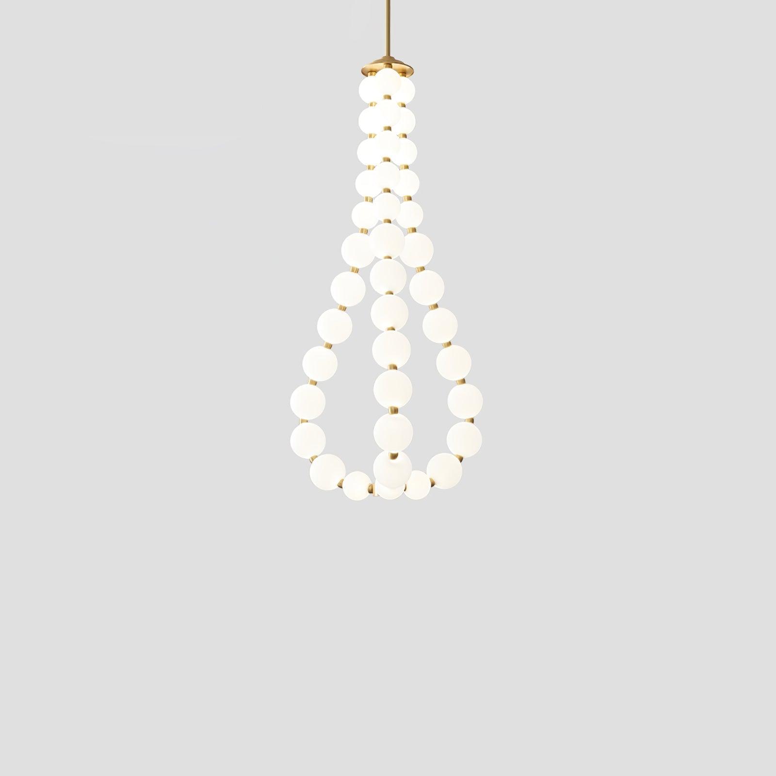 Elegant Glass Pearl Chandelier Necklace - Perfect for Weddings, Parties & Evening Events