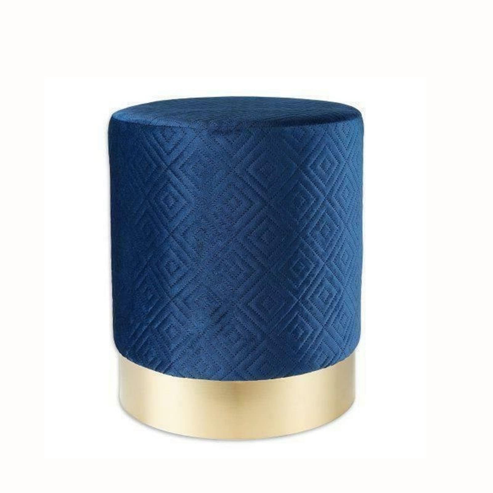HUIJK Navy Blue Velvet Vanity Chair - Makeup Stool with Padded Seat for Dressing Table, Bedroom & Boudoir | Elegant Dresser Bench for Women's Beauty Routine & Home Decor