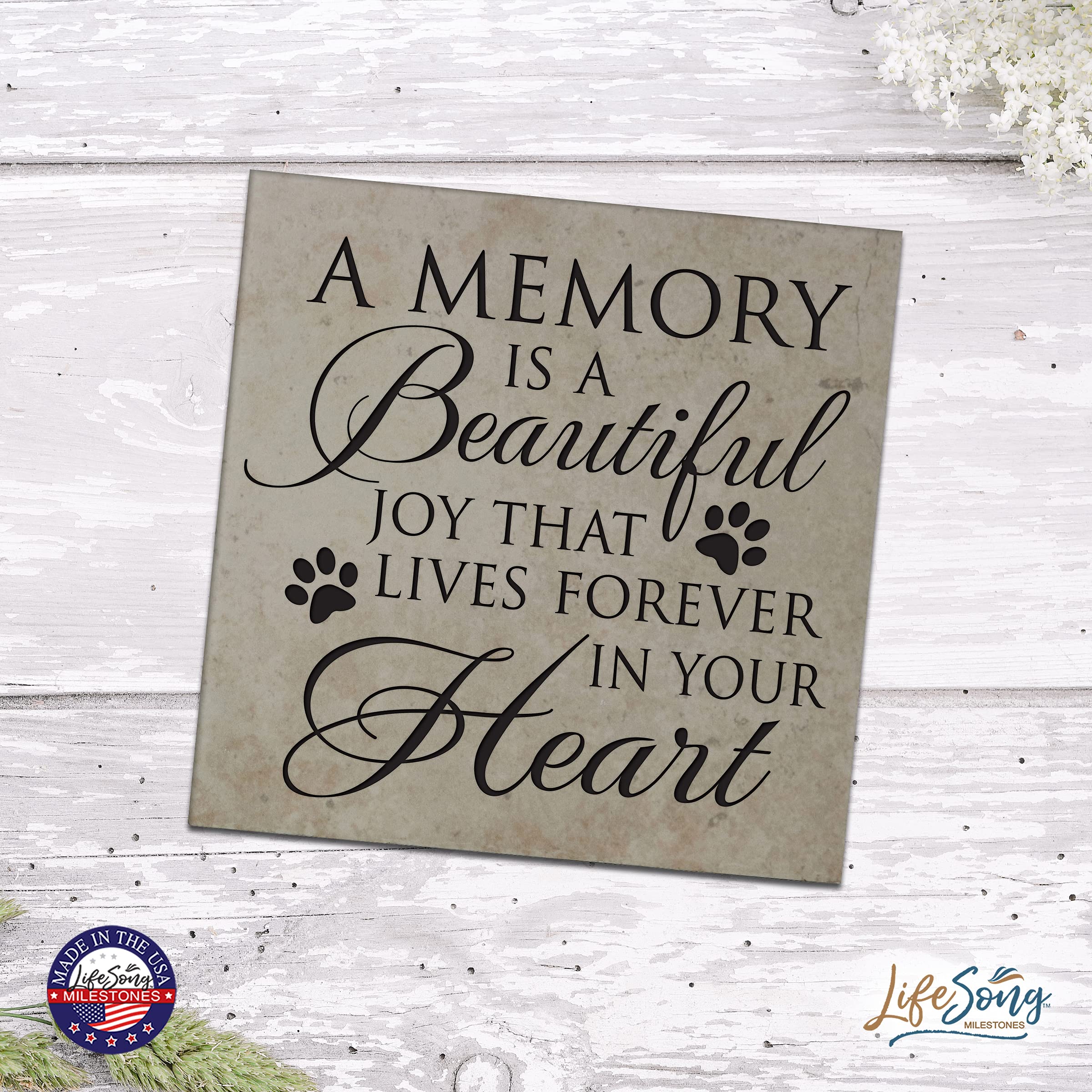 LifeSong Milestones Ceramic Trivets Set - Heat Resistant 5.75x5.75 Inch Kitchen Decor Accessories for Table Insulation - Inspirational Verse Home & Office Decor - Perfect for Hot Dishes, Coffee Mugs, and Protecting Tables from Heat Damage