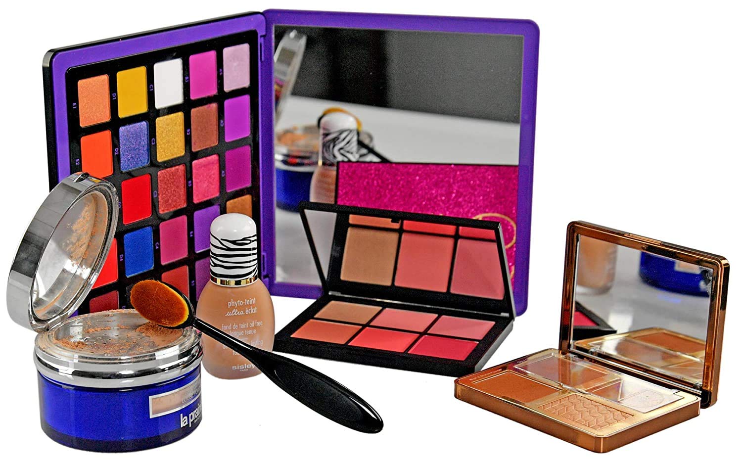 Khelni Beauty New Nude 18 Color Eyeshadow Palette with Oval Brush - Professional Makeup Kit for Day & Night Looks, Party & Wedding Makeup Essentials