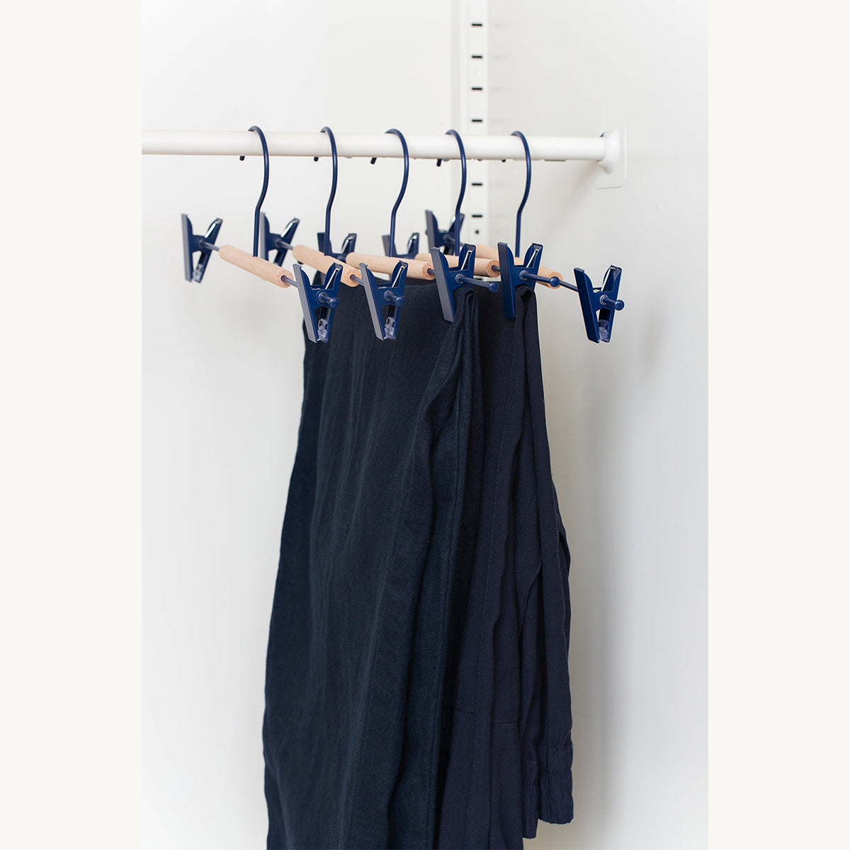 5-Pack Clip Hangers for Pants, Skirts & Scarves - Space Saving Closet Organizer for Home & Travel