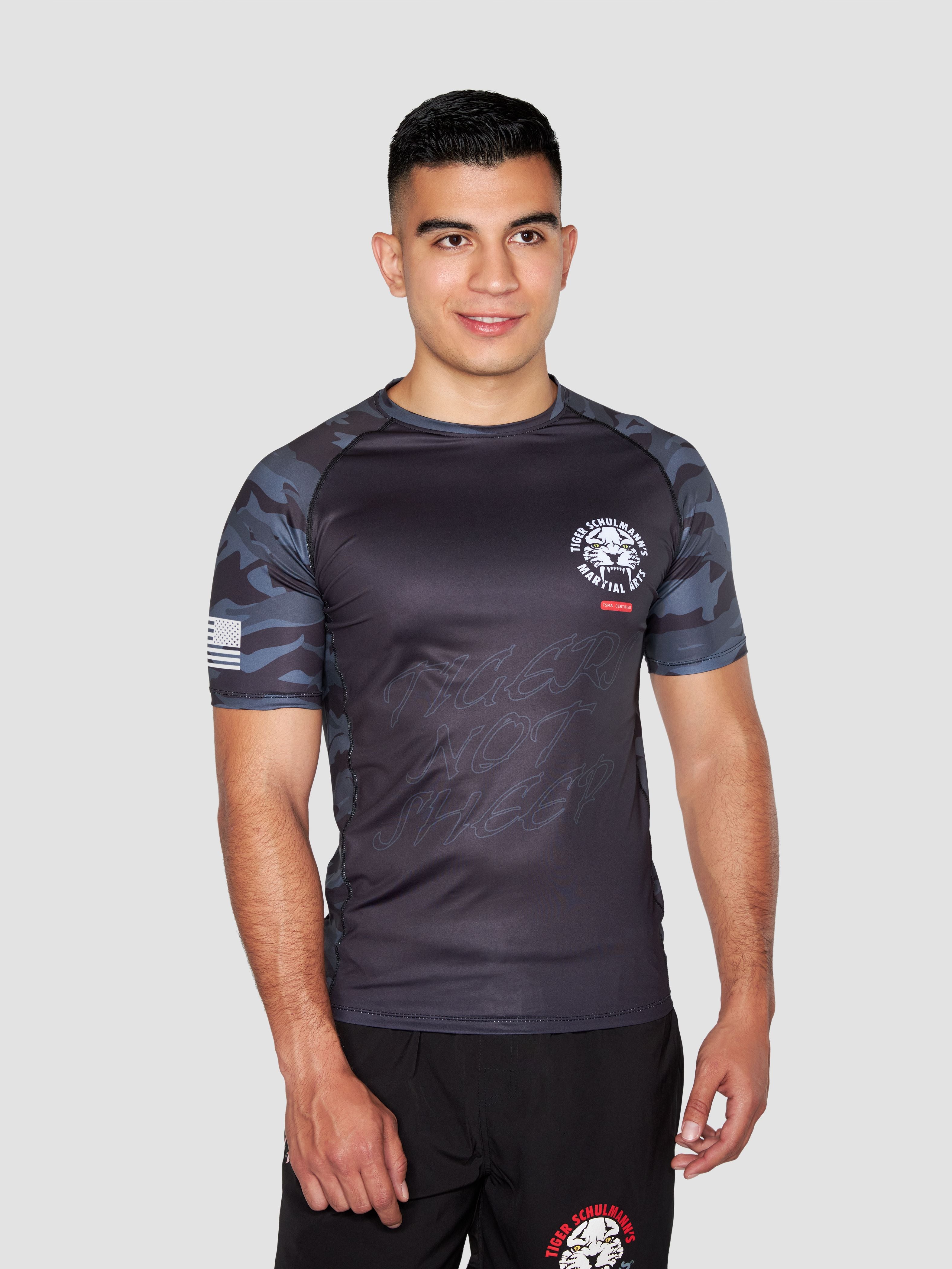 Men's Subliminal Rashguard Short Sleeve - UPF 50+ Sun Protection Swim Shirt for Surfing, Swimming & Water Sports | Quick-Dry Performance Wear