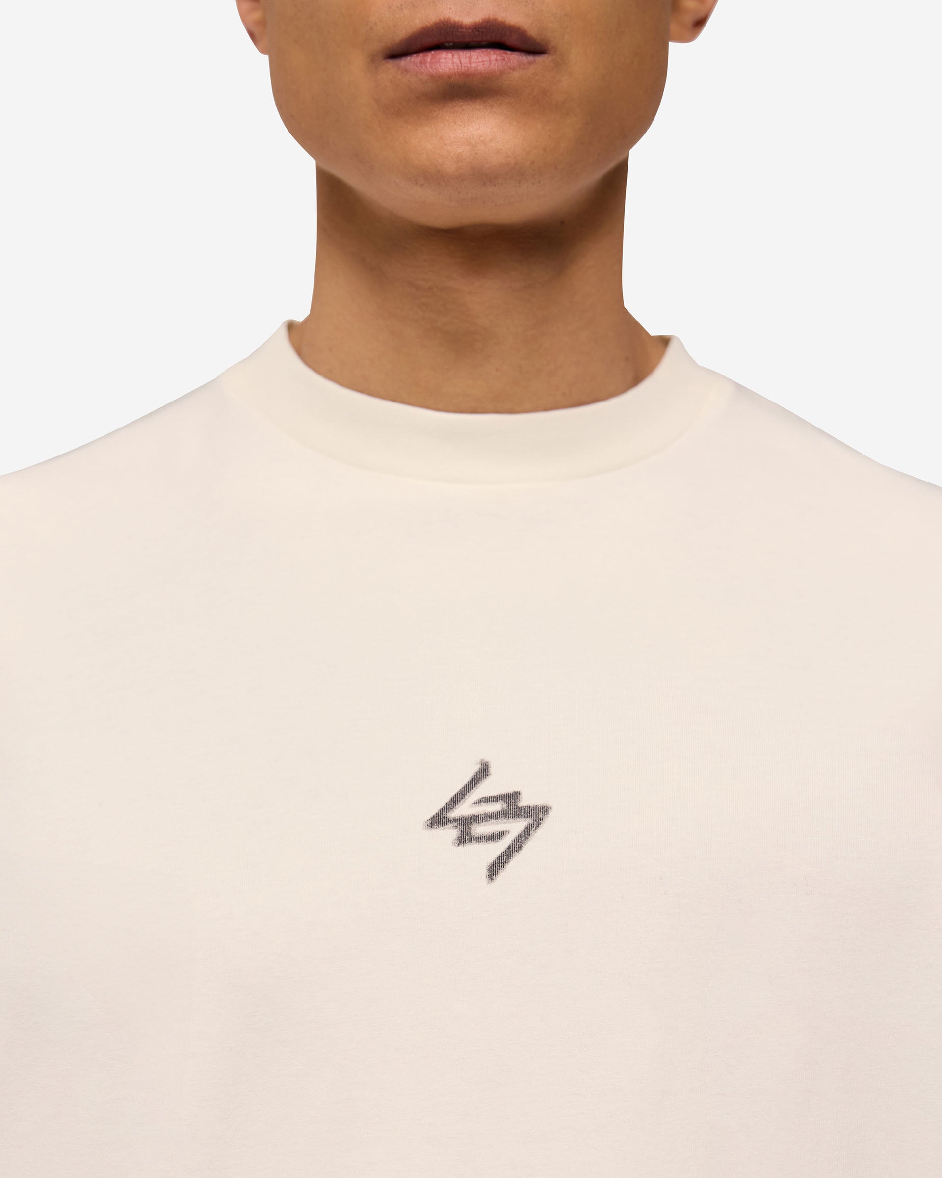 247 Motion Oversized T-Shirt for Men & Women | Comfortable Cotton Crewneck Tee | Flat White Casual Streetwear | Perfect for Lounge, Gym & Everyday Wear