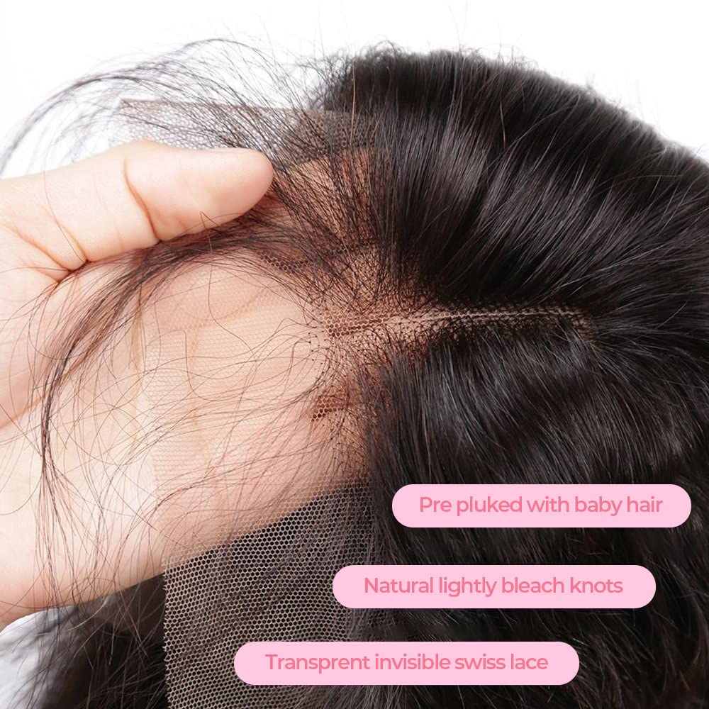 13x4 HD Transparent Straight Lace Front Wigs Human Hair - Pre Plucked Hairline, Glueless 180% Density with Baby Hair - Natural Color 28 Inch for Women | Perfect for Daily Wear, Parties, Weddings & Special Occasions