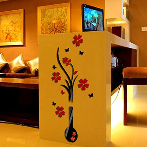 WOCACHI 3D Crystal Acrylic Wall Stickers - DIY Flower Tree Decals for Home Decor, Nursery, Living Room | Peel & Stick Removable Wall Art Mural | Perfect for Bedroom, Kids Room & Office Decoration