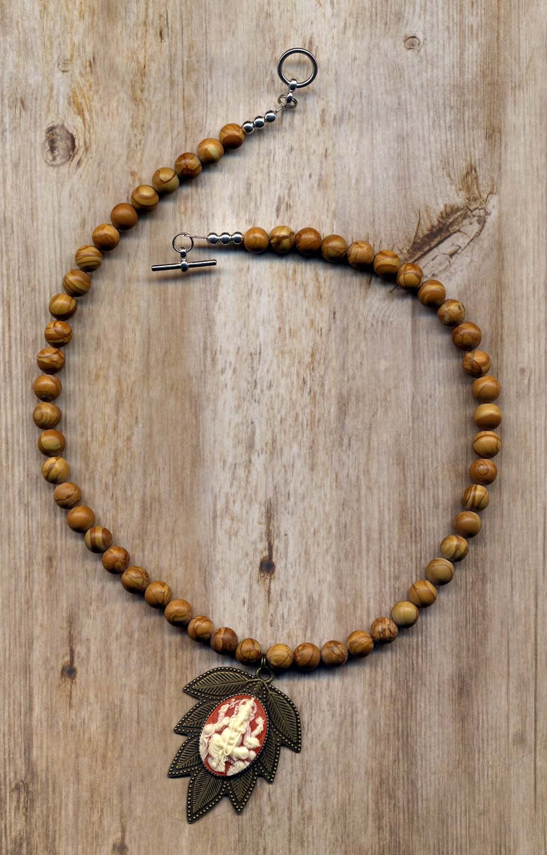 Handmade Big Ganesha Pendant Necklace - Authentic Tibetan Sand Jasper Stone, Nepal Ethnic Jewelry for Spiritual Protection & Good Luck | Perfect for Meditation, Yoga & Festival Gifts