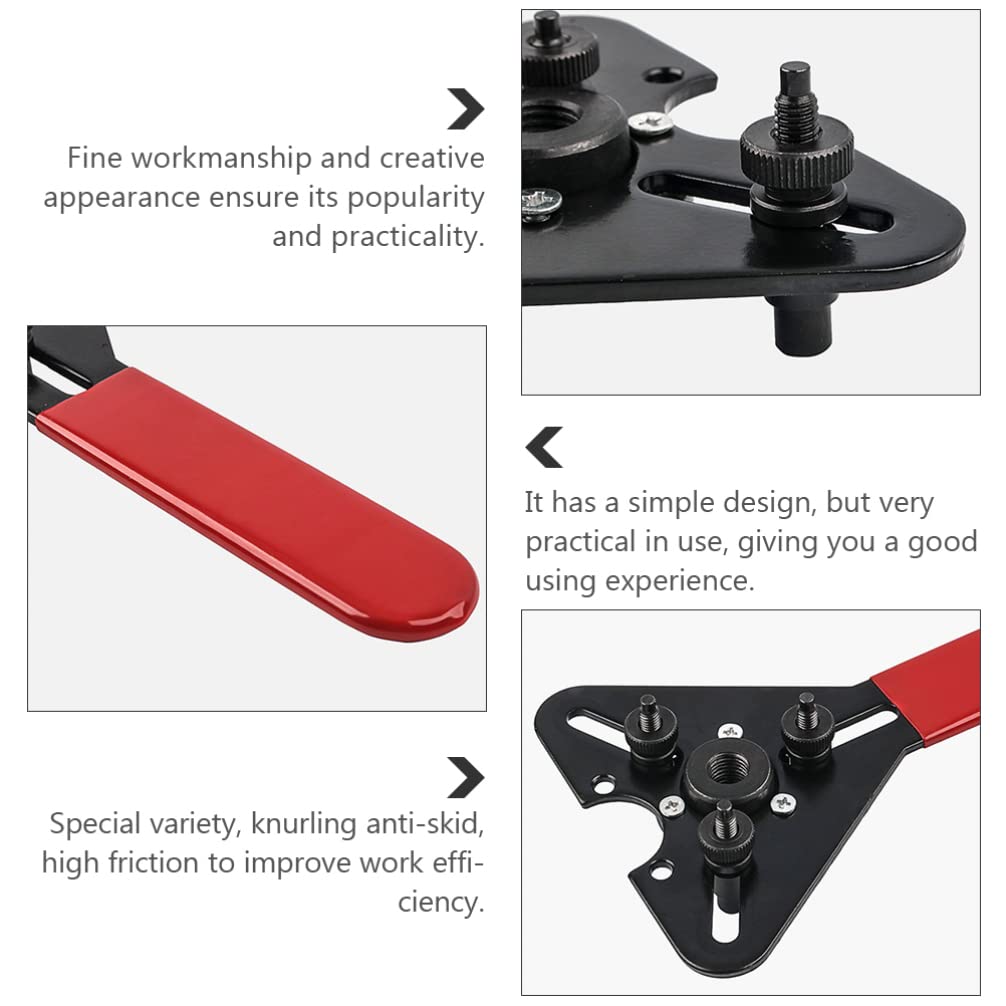 DOITOOL 1 Set Metal AC Clutch Removal Tool Kit - Heavy Duty Compressor Clutch Wrench Set with Plastic Handle for Automotive AC Repair & Maintenance | Perfect for Mechanics & DIY Car Enthusiasts